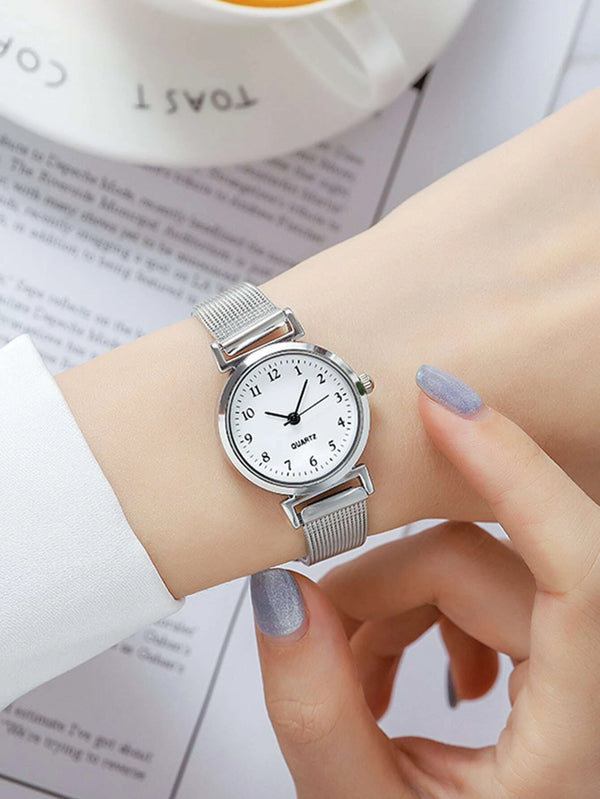 Shein - Round Dial Quartz Watch