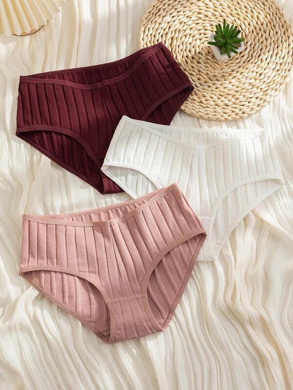 Shein - Solid Color 3-Piece Underwear Set – Bagallery