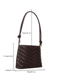 Shein - Quilted chevron square bag