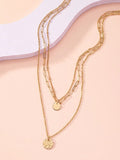 Shein- Layered necklace with cylindrical pendant