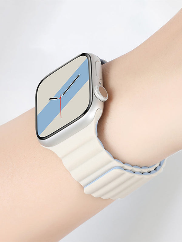 Shein - Two Tone Magnetic Watchband Compatible With Apple Watch