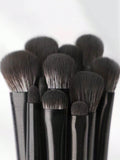 Shein - 6pcs/set Eye Makeup Brushes Kit Including Angled Eyeliner, Detail Concealer, Blending Brush, Blending Crease Brush