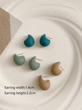 Shein - 1 Set (3pairs) Casual Fashionable Geometric & Versatile & Lovely Comma Earrings