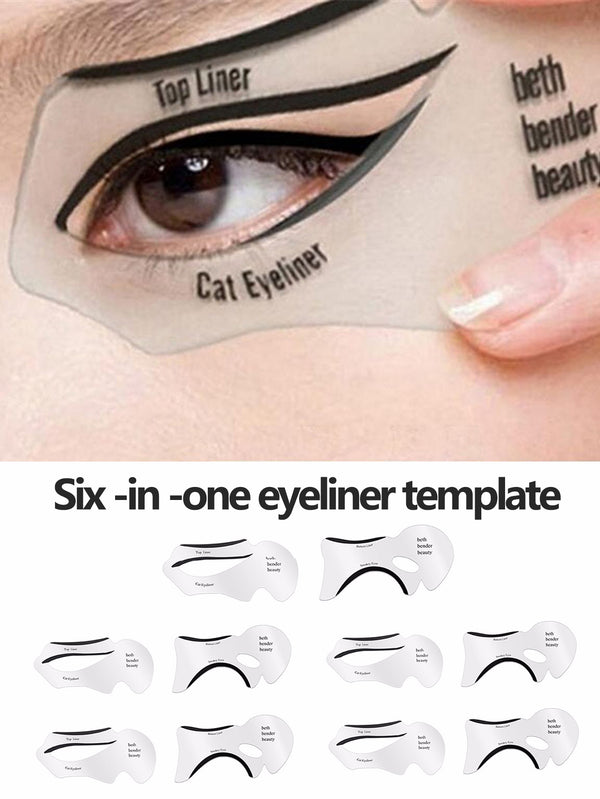 Shein - Eyeliner Stencils,10Pcs Reusable Eyeliner Stencil Template For Eye Makeup