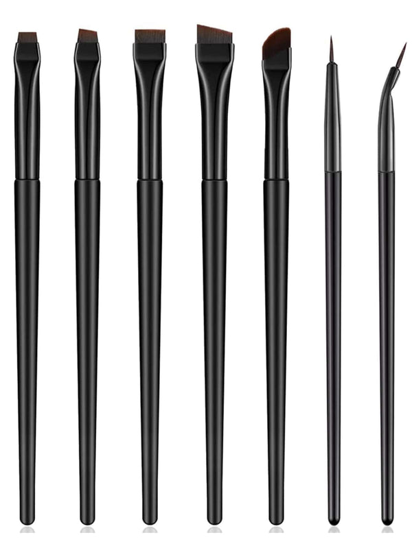 Shein - 7Pcs Eyeliner Brush Professional Eyeliner Makeup Brushes Angled Flat Cosmetic Brush Makeup Tools Black Friday