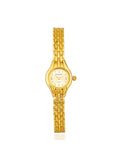 Shein - 1pc Gold Women's Quartz Wrist Watch