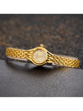 Shein - 1pc Gold Women's Quartz Wrist Watch