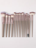 Shein - 16pcs Synthetic Hair Makeup Brush Set Including Eyeshadow Blending Brushes For Face And Eyes Black Friday
