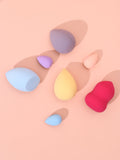 Shein - 7pcs/Set Super Soft Beauty Blender With Storage Jar, For Wet And Dry Usage,  Makeup Sponge Powder Puff, Cosmetic Tools