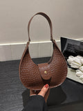 Shein - European and American style crocodile pattern versatile fashion simple atmospheric trend casual mini shoulder bag dinner party women's bag