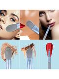 Shein - 8PCS Makeup Brush Set, Mini Make Up Brushes For Foundation, Powder, Blush Eyeshadow ,Eyelash And Concealer, Makeup Brushes Set Professional For Cosmetics With Makeup Bag