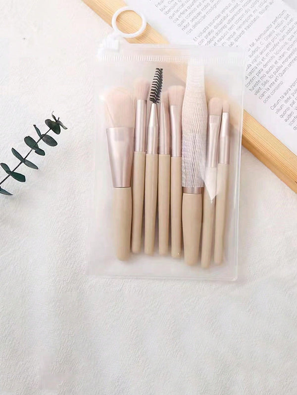 Shein - 8pcs Mini Makeup Brush Set Portable Travel Eye Shadow Foundation Brush Full Set Beauty Tool Black Friday