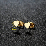 Shein - 1 Pair Stainless steel Earrings Trend Korean Sweet Heart Fashion Stud Earrings For Women