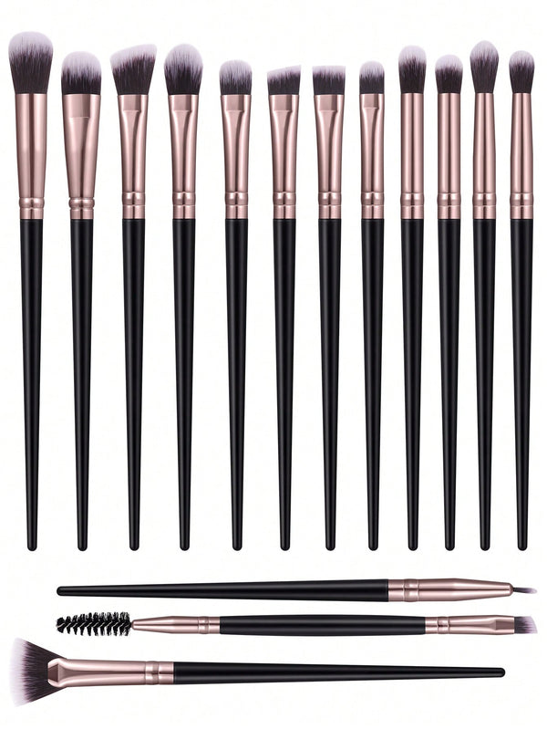 Shein - 15pcs makeup brush sets Premium Synthetic hair Eyeshadow Blending brush sets cosmetics tools for face and eyes Black Friday