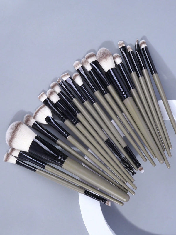 Shein - 20pcs Makeup Brush Set Including Blush Brush, Foundation Brush, Eye Shadow Brush, Loose Powder Brush, Eyebrow Brush, Eyelash Brush, Lip Brush, Eyeliner Brush, Soft Makeup Tool