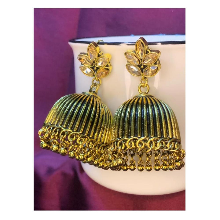 Garnet Lane- ANTIQUE GOLD JHUMKE