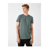 KOTON Cotton Crew Neck Short Sleeve T Shirt Green