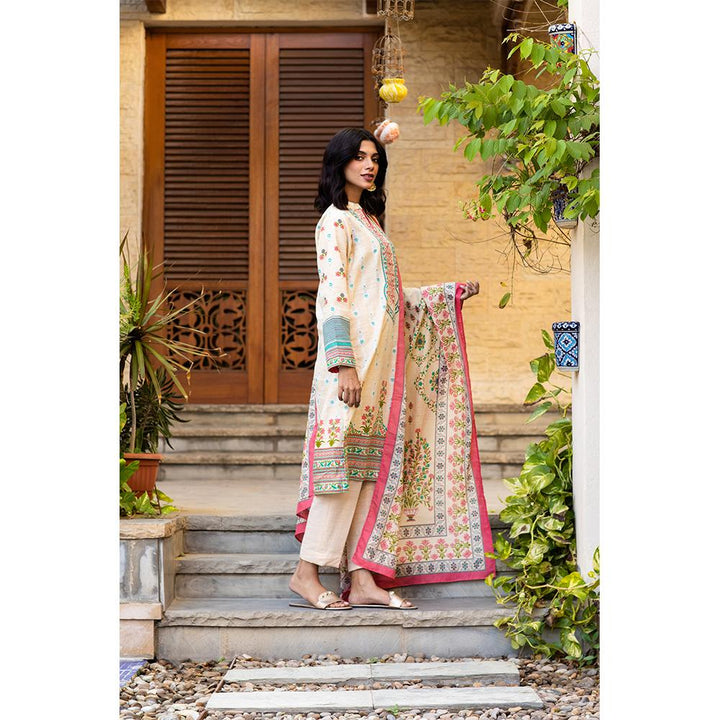 Zellbury- Dgital Printed Embroidered Khaddar Shirt, Khaddar Dupatta & Khaddar Trouser WUW21E30120