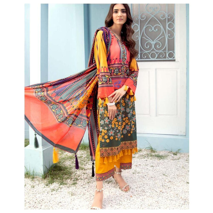 Fleur – 3 Piece Embroidered Unstitched Lawn