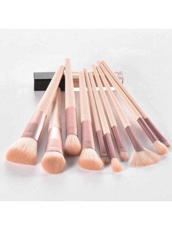 Shein - 10pcs Zero-Degree Series Makeup Brush Set - 4 Face Brushes And 6 Eye Brushes