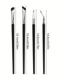 Shein - 4pcs Professional Eye Makeup Brush Set,Eye Shadow Brush,Eyebrow Brush,Eyeliner Brush,Makeup Tools With Soft Fiber For Easy Carrying,Brush For Travel