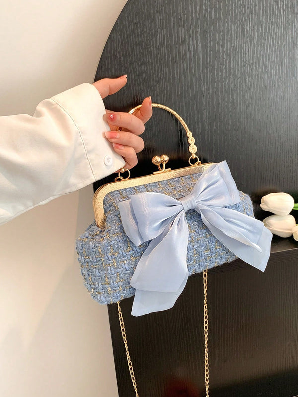 Shein - 2023 New Arrival Glittering Chain Evening Bag For Women, Fashionable Elegant Clutch, Handbag, Shoulder Bag, Crossbody Bag, Zipper Closure