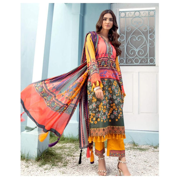 Fleur – 3 Piece Embroidered Unstitched Lawn