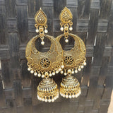 Raviiga- Afghani Golden Jhumka Earrings