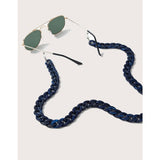 Shein- Acrylic Sunglasses  & Mask Chain - Blue
