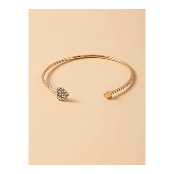 Shein- Rhinestone Heart Cuff Bangle