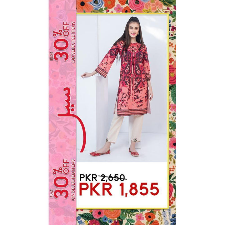 Keshia- Stitched Printed Kurta-LW-KS15