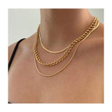 The Marshall- Golden Multi-layered Snake Chain Necklace - TM-MLN-03