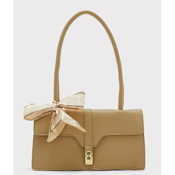 ELLA- Bow Scarf Detail Structured Bag