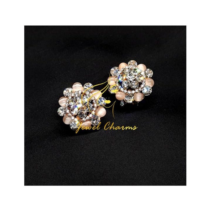 Jewel charms- Pink Round Zircon Tops