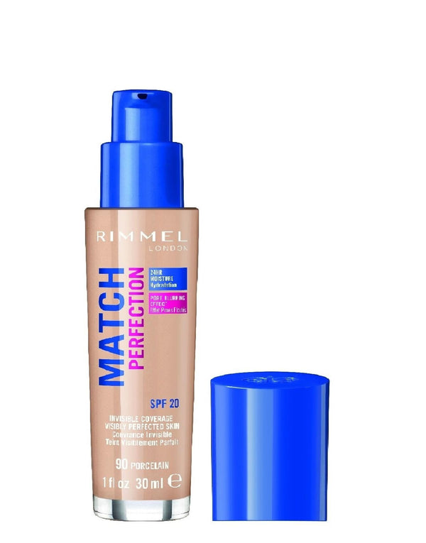 Rimmel- Match Perfection Foundation, Porcelain, 30 ml