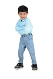 Ignite- Pigment Dyed Sky Blue StretchableIGNITE-Pant for Kids