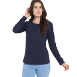 Wf Store Brand- Plain Full Sleeves T-Shirt NavyBlue