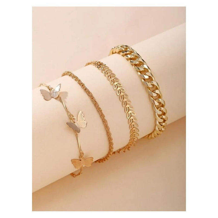 Shein- 4pcs Butterfly Charm Anklet