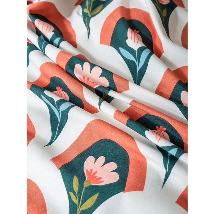 Shein- Floral Print Duvet Cover Set Without Filling