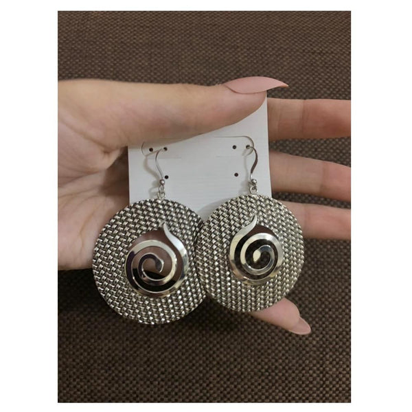 Jewels By Noor- Silver coil earrings