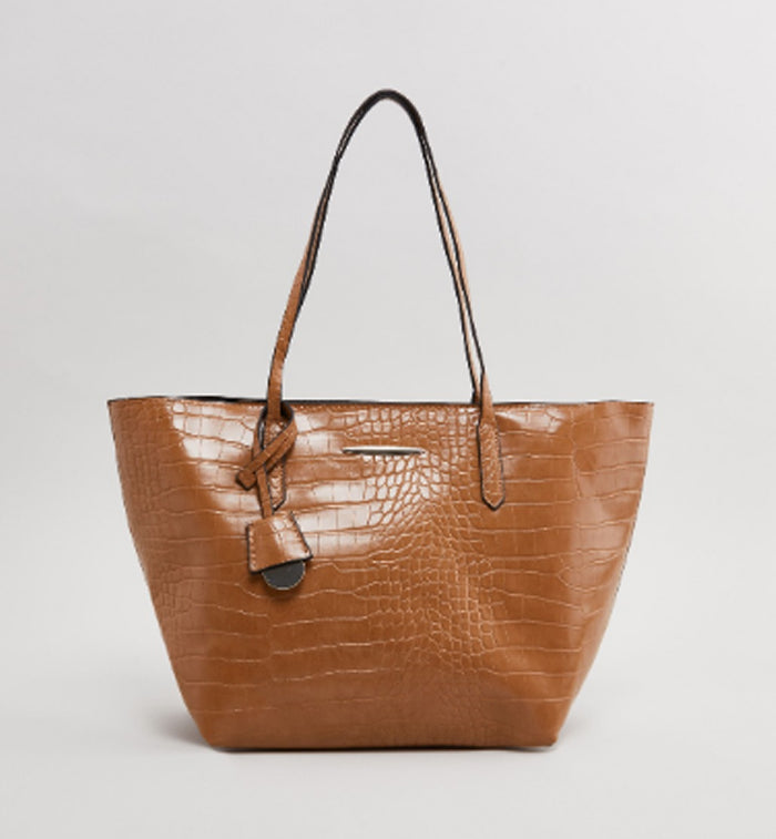 Max Fashion- Textured Hand Bag with Shoulder Straps