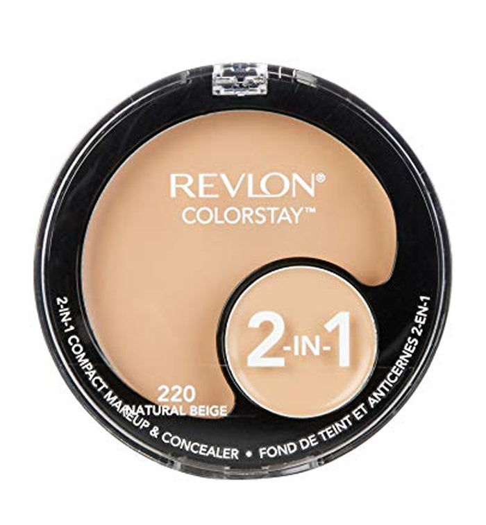 Revlon- Colorstay 2-in-1 Compact Makeup & Concealer 220 Natural Beige