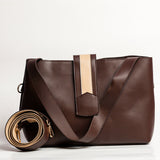 VYBE - Shoulder Front Strap Mini Bag - Brown