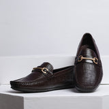 VYBE - Buckle Leather Loafer- Chocolate Brown