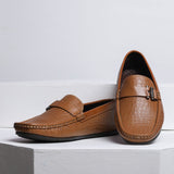 VYBE - Strap Leather Loafer- Mustard
