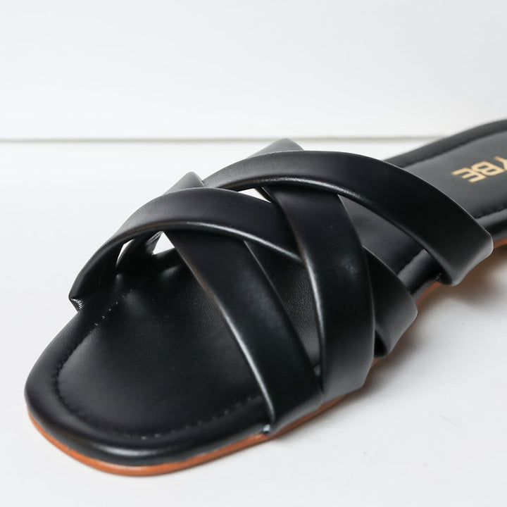 VYBE- Three Strap Slide-Black