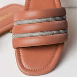 VYBE- Two Shine Strap Slide-Pink