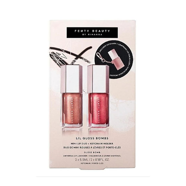 Fenty Beauty- Lil Gloss Bombs Mini Lip Duo + Keychain Holder