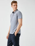Koton- Polo Neck T-Shirt Cotton - Navy Blue
