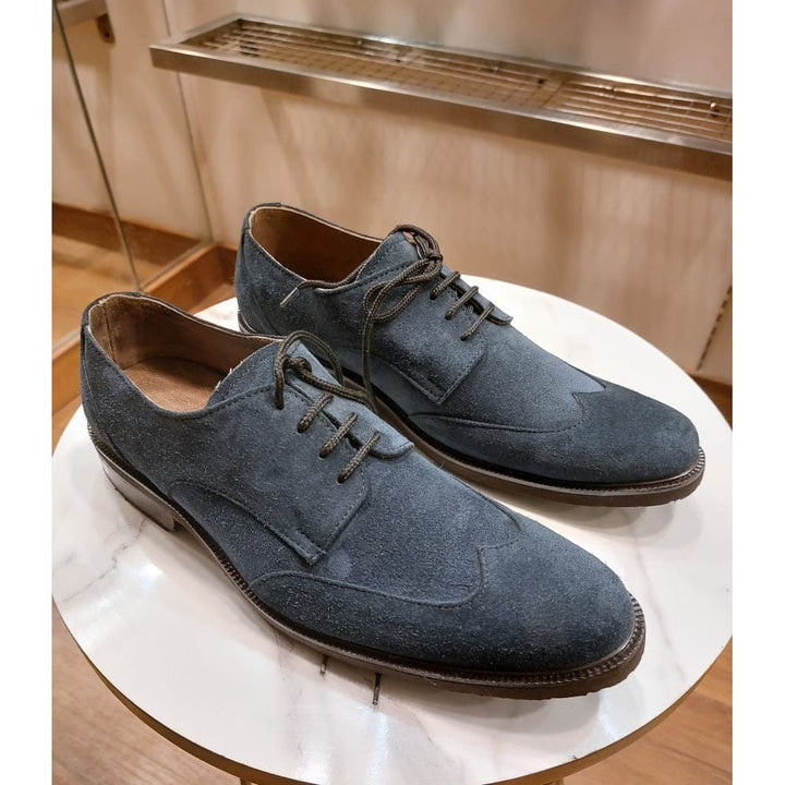 Markals- Blue Semi Brogue Suede